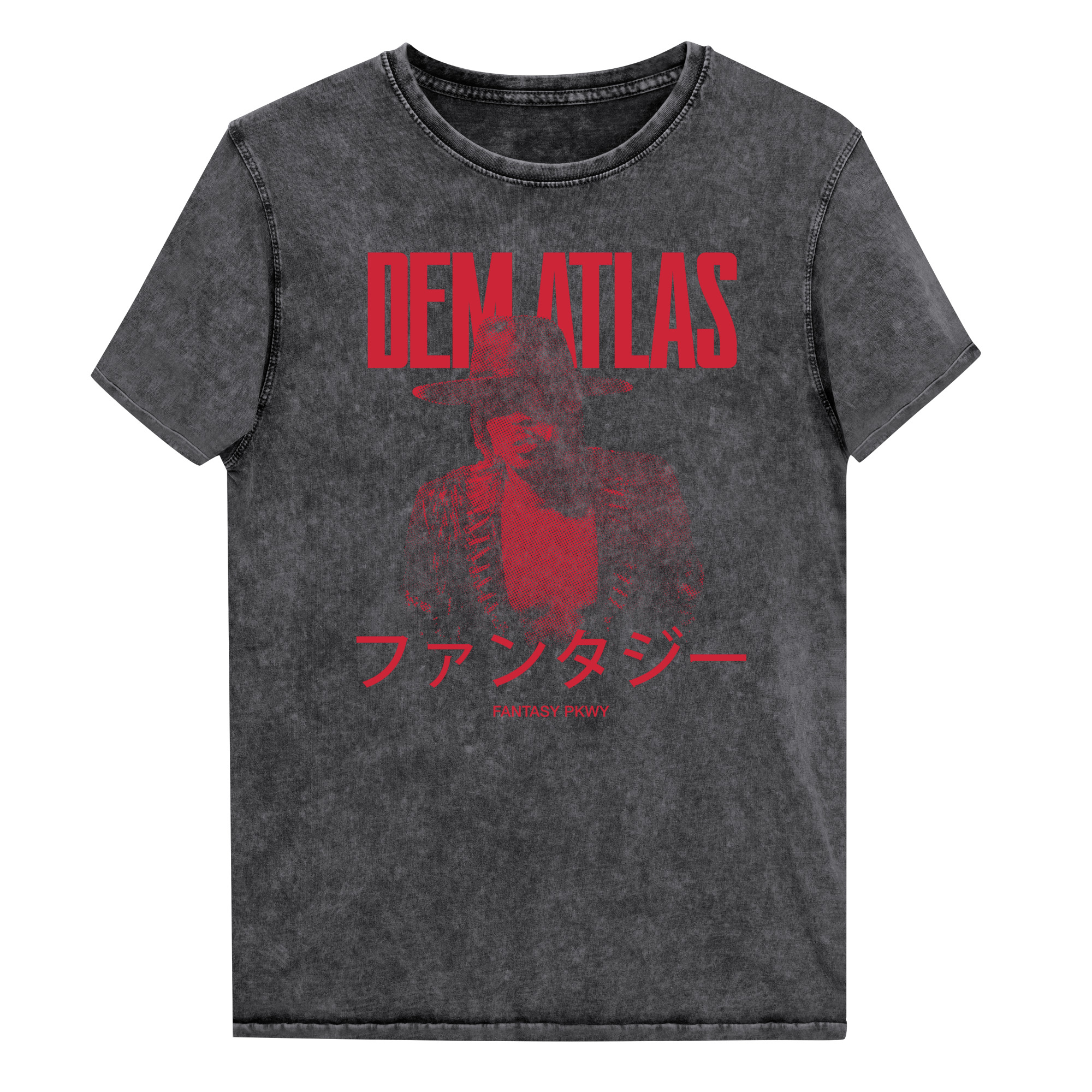 "KANEDA" Faded Denim T-Shirt