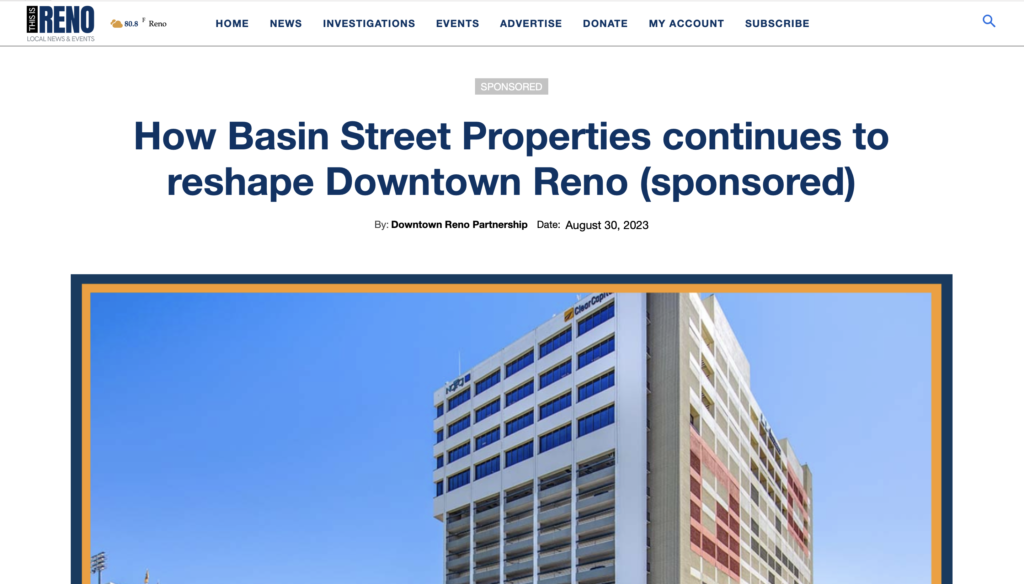 Downtown Reno Partnership — portfolio preview