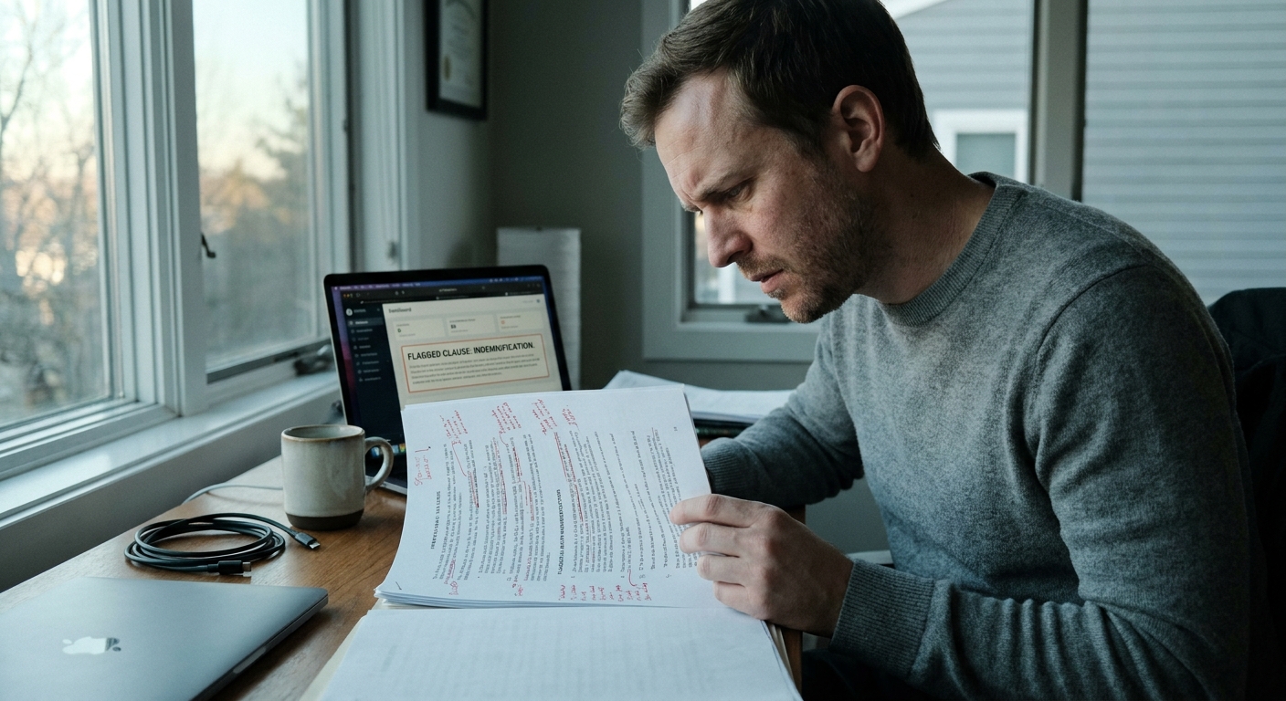 When AI Misses an Indemnity Clause: A Connecticut SaaS Tech E&O Claim Walkthrough