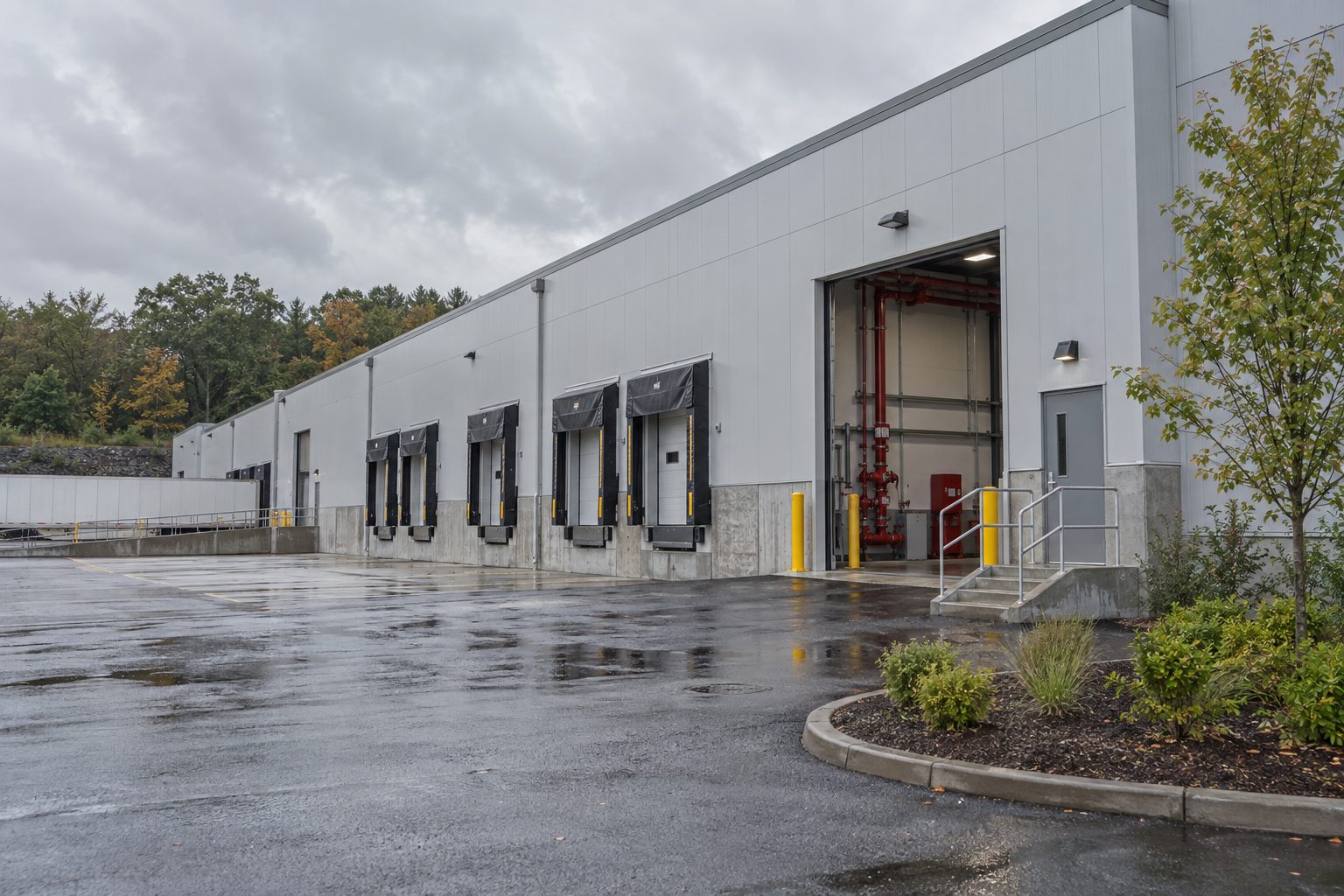 Well-maintained Connecticut commercial warehouse prepared for property insurance underwriting.