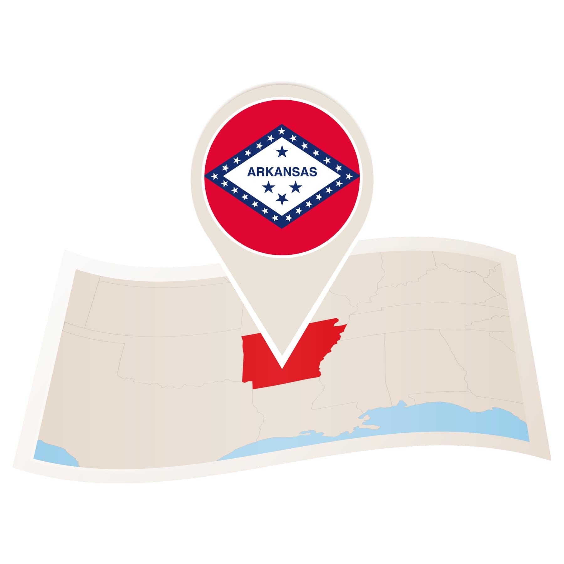 Arkansas state outline