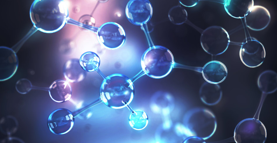 Visualisation de la thérapie à l'hydrogène moléculaire représentant la santé et le bien-être cellulaires