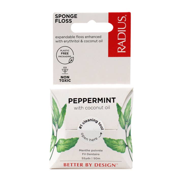 Vegan Peppermint Sponge Floss, 55yd - Image 1