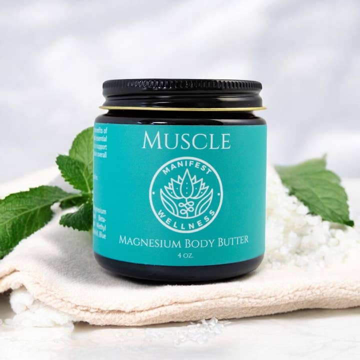 Magnesium Muscle Body Butter Organic Butters & Soothing Oils - Image 1