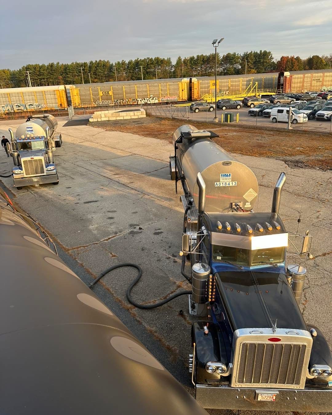 Fuel Tanker #21 - Tanker delivering Used Cooking Oil at secured facility