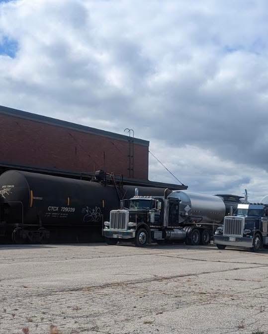 Dump Truck #25 - Tanker delivering Used Cooking Oil at secured facility