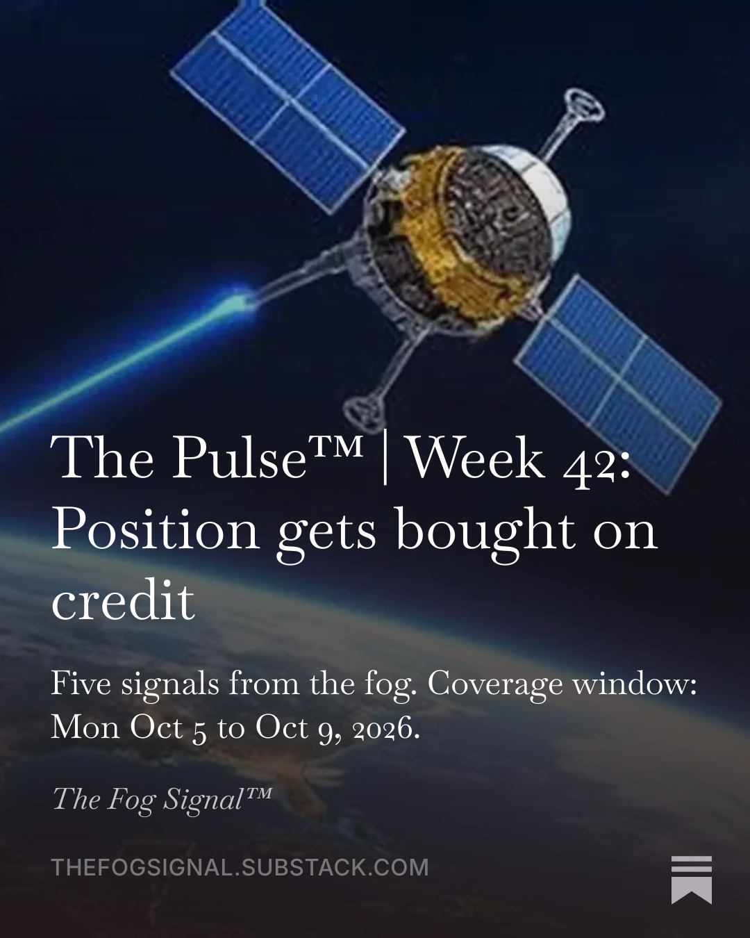 The Pulse™ Week 42: Position gets bought on credit — cover image.