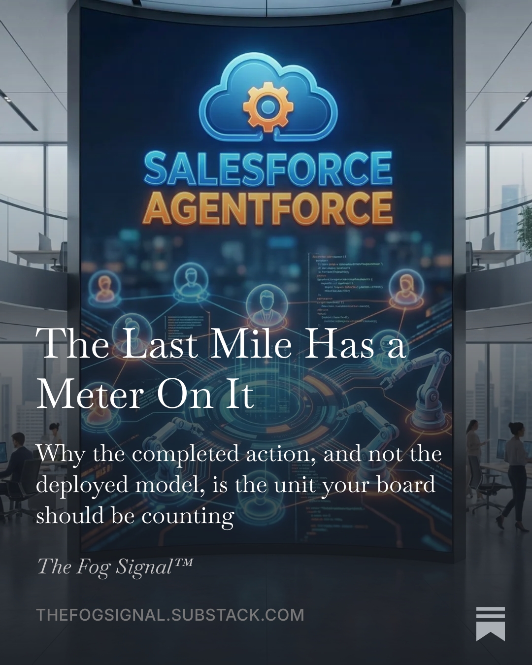 Metered last-mile enterprise AI action concept for The Sextant.