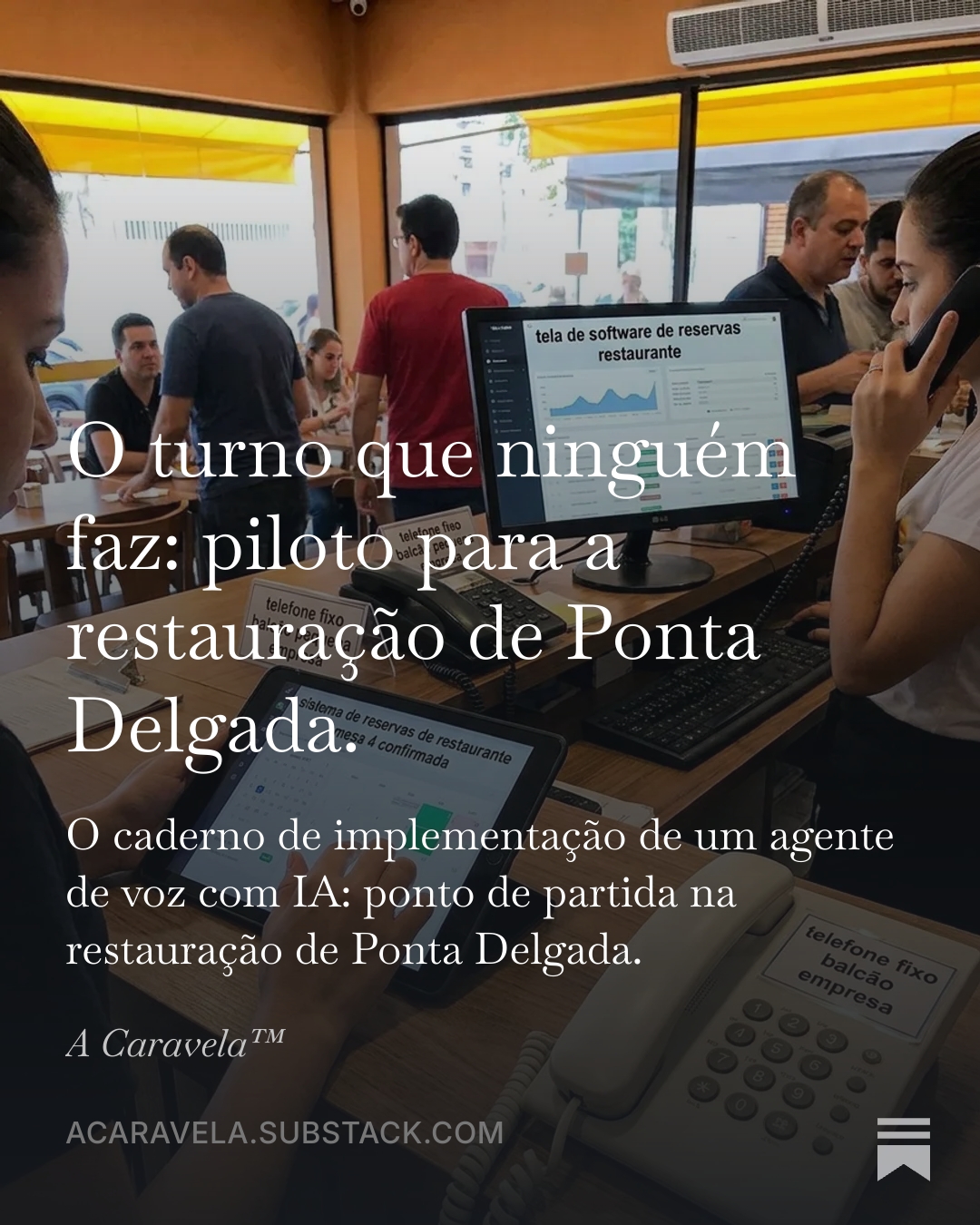 Agente de voz com IA para atendimento na restauração de Ponta Delgada.
