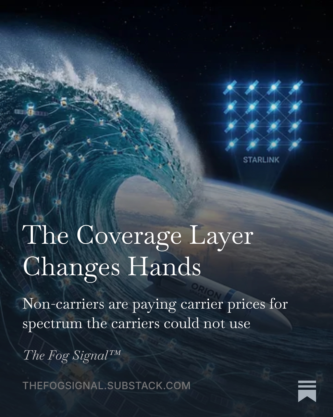 Coverage-layer infrastructure and network control shifting between owners and platforms, for The Vector.
