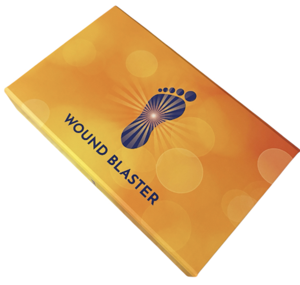 Wound Blaster premium rigid board box with magnetic closure